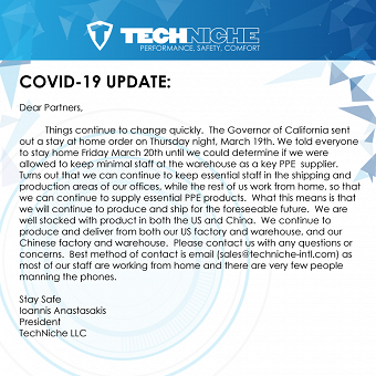 TechNiche COVID-19 Update